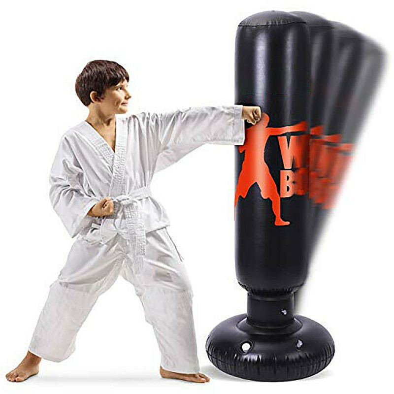 Inflatable Standing Punching Bag Heavy Training Inflatable Boxing Bag Fitness Training Sport Column Stress Relief Boxing Target