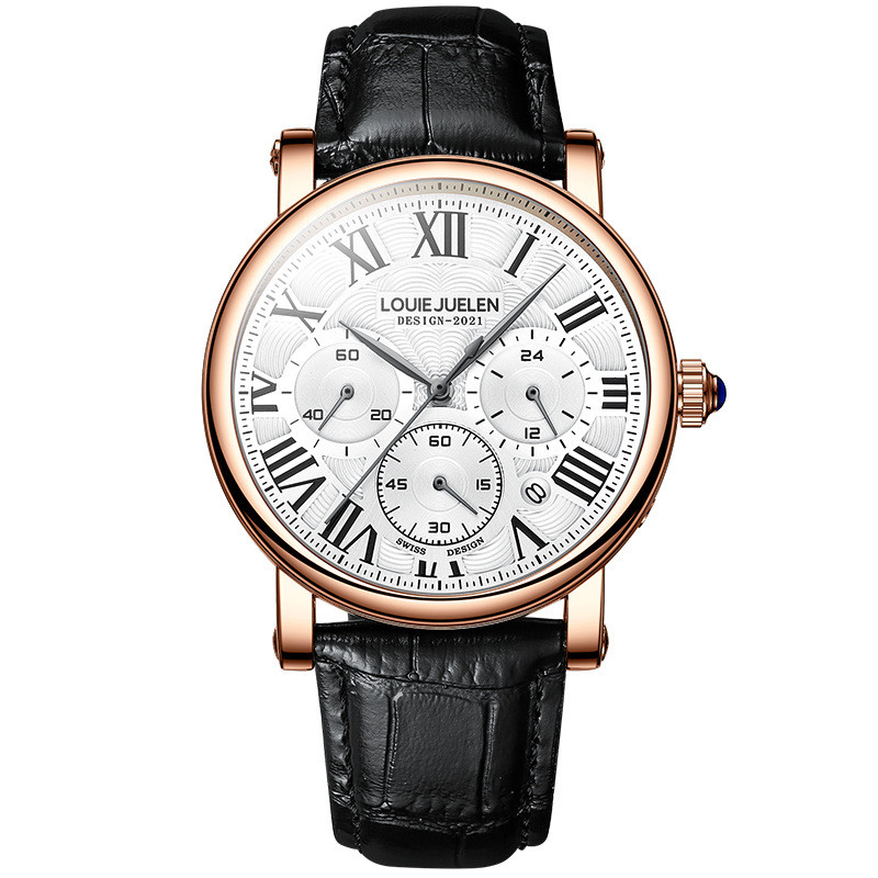 New Men's Quartz Watch Fashion Top Luxury Sport Brand Men Wristwatch Glow in the Dark Date Leather Business  Watches