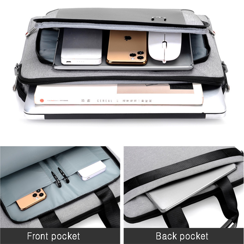 Laptop Bag Protector Sleeve Shoulder Bag Notebook Carrying Case For 13 14 15.6 17.3inch Macbook Air Shockproof Briefcase Handbag