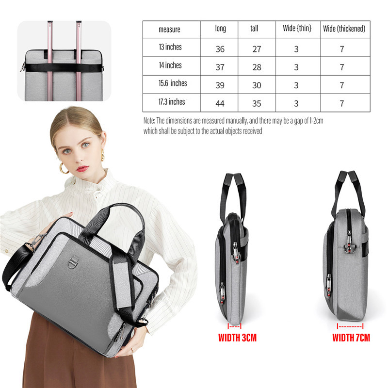 Laptop Bag Protector Sleeve Shoulder Bag Notebook Carrying Case For 13 14 15.6 17.3inch Macbook Air Shockproof Briefcase Handbag