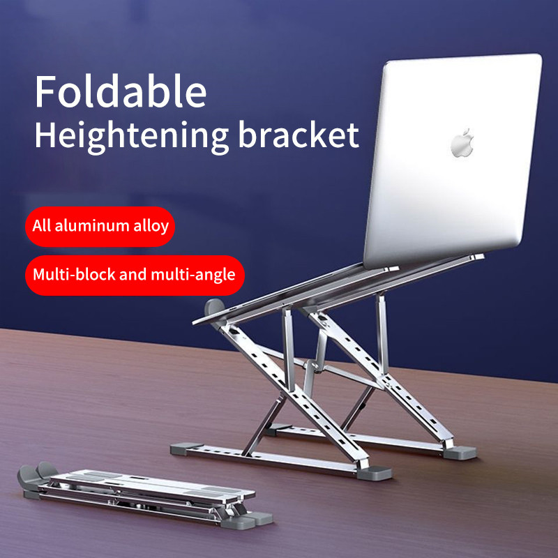 Double Layer Aluminum Alloy Laptop Stand Portable Foldable Adjustable Desk Notebook Stand For Macbook Air Pro Tablet Laptop