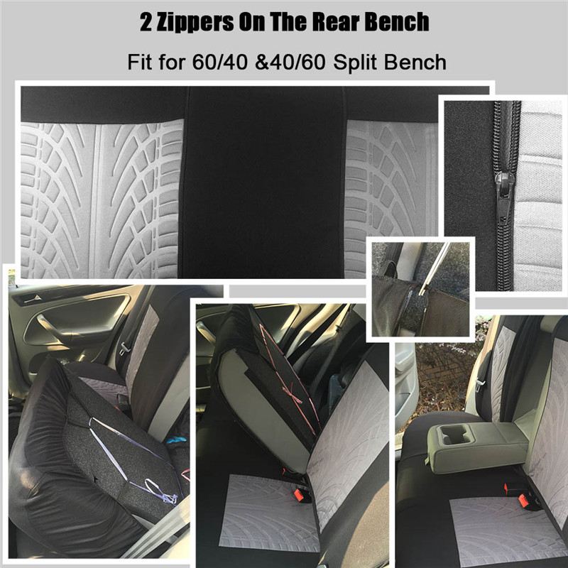 9pcs Car Seat Cover Set Butterfly Tire Track Auto Seat Protector Cushion Universal for Outdoor Personal Car Accessories