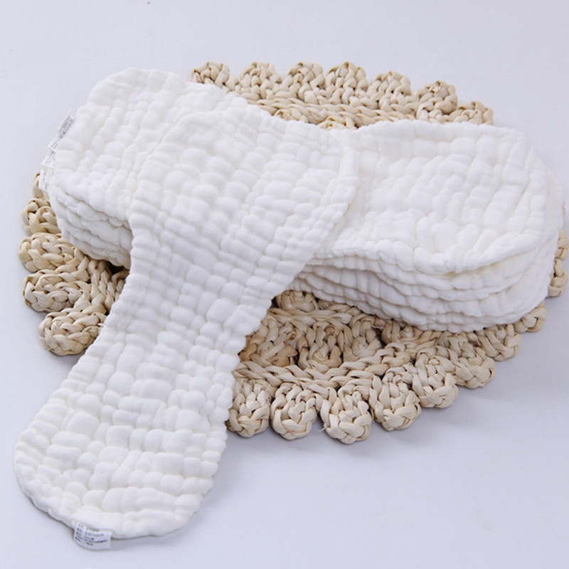 5pcs/set 100% Cotton Baby Diaper Inserts Reusable 10 Layers Newborn Nappies Liners Washable Soft Cloth Pocket Diaper Inserts
