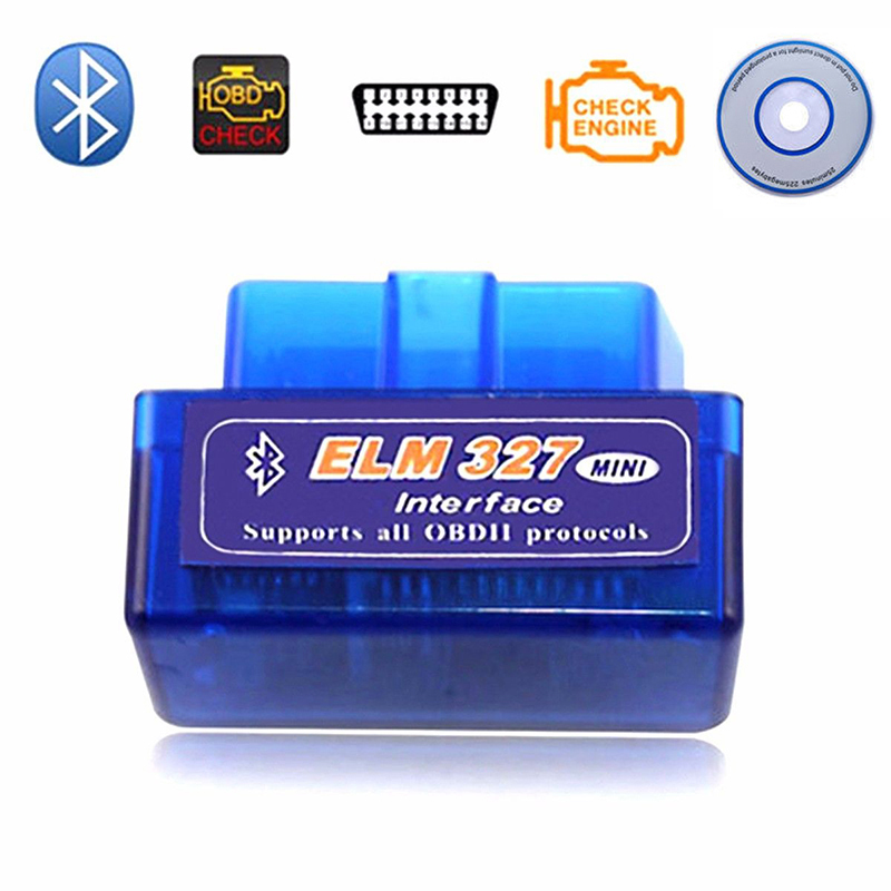 Super Mini Elm327 Bluetooth OBD2 V1.5 Elm 327 V 1.5 OBD 2 Car Diagnostic-Tool Scanner Elm-327 OBDII Adapter Auto Diagnostic Tool