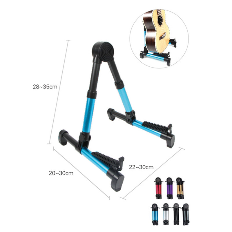 Professional Electric Guitar Stand Universal Folding Electric Acoustic Bass Stand A-Frame Musical Rack Holder Guitar Accessories
