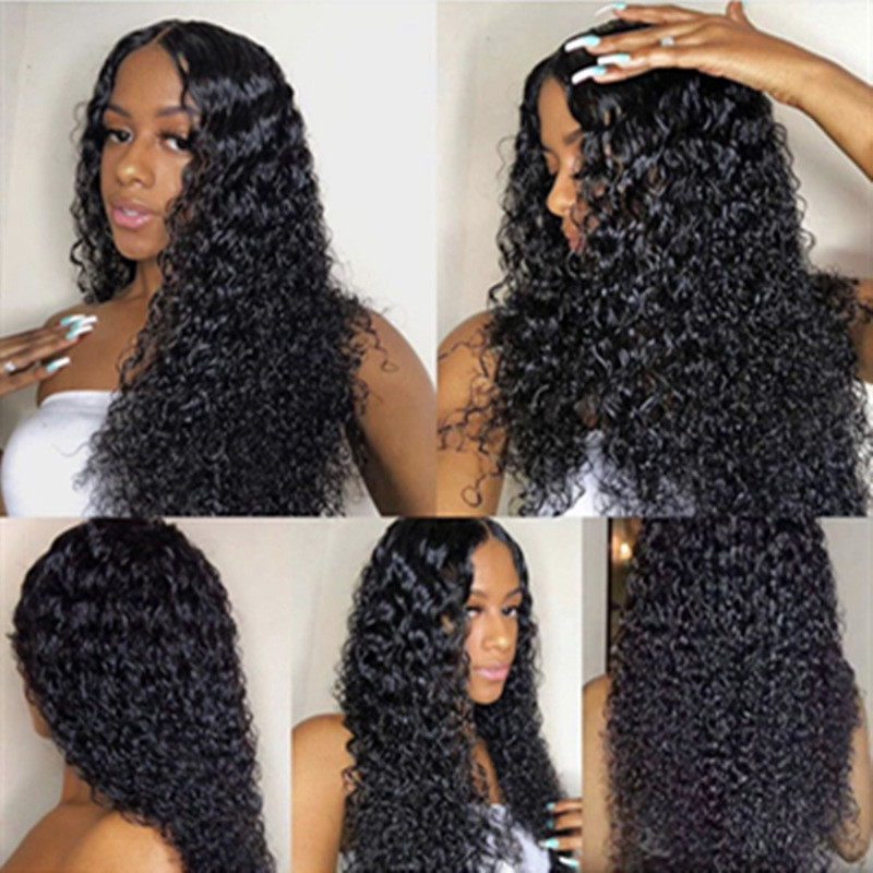 Brazilian Water Wave Lace Front Human Hair Wigs Front Lace Curly Wigs