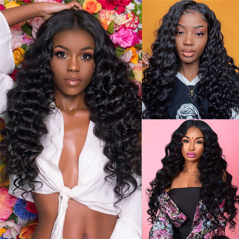 Brazilian Water Wave Lace Front Human Hair Wigs Front Lace Curly Wigs