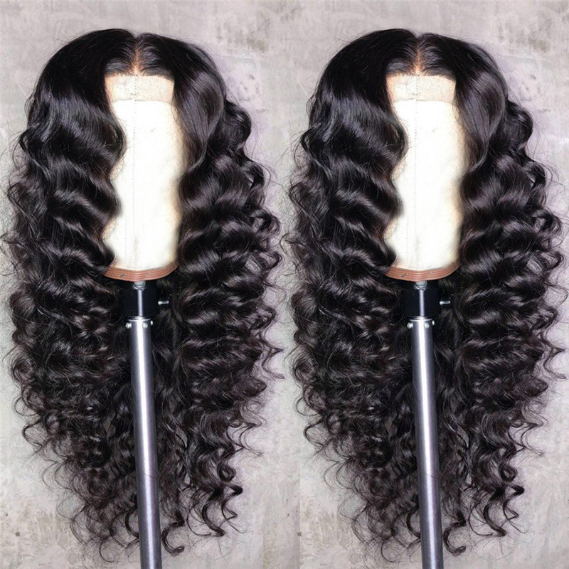 Brazilian Water Wave Lace Front Human Hair Wigs Front Lace Curly Wigs
