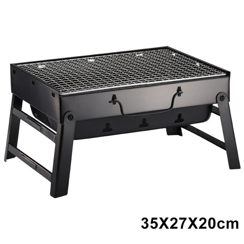 Outdoor Camping BBQ Stand Mini BBQ Charcoal Barbecue Stand Folding Portable Picnic BBQ Grill Garden Party Terrace Park BBQ Tools