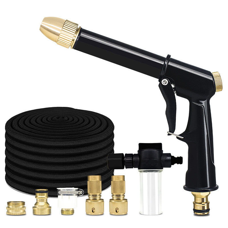 Gardening Hose High Pressure Household Car Wash Water Spray Telescopic Hose Garden Cleaning Watering Sprinkler Set