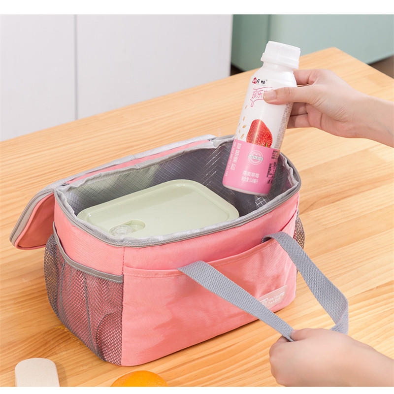 Female Lunch Food Box Bag Fashion Insulated Thermal Food Picnic Lunch Bags Camping Pouch for Women Kids Men Cooler Tote Bag Case
