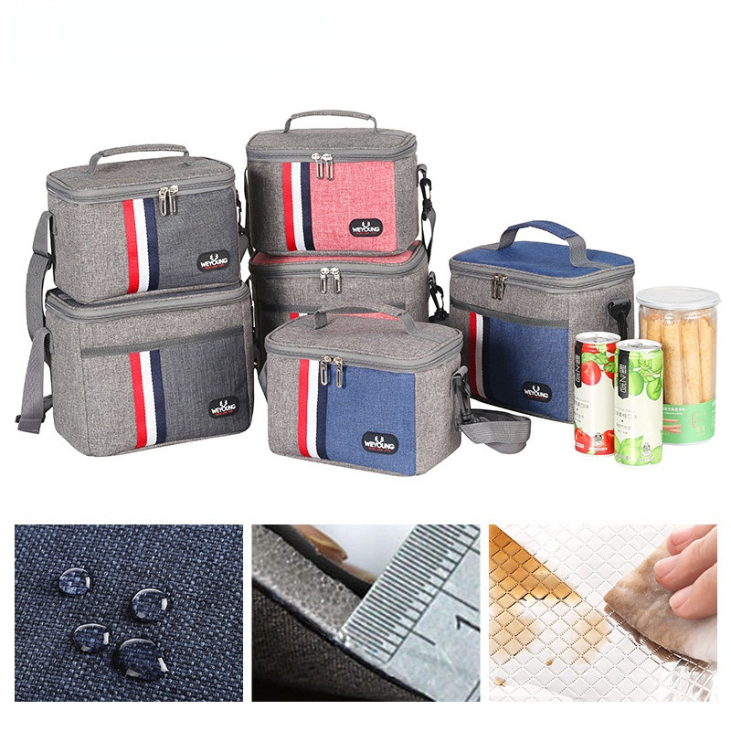 Insulated Lunch Box Men Women Travel Portable Camping Picnic Bag Cold Food Cooler Thermal Bag Kids Insulated Case with Strap