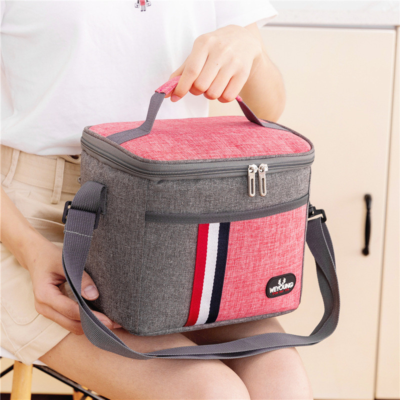 Insulated Lunch Box Men Women Travel Portable Camping Picnic Bag Cold Food Cooler Thermal Bag Kids Insulated Case with Strap
