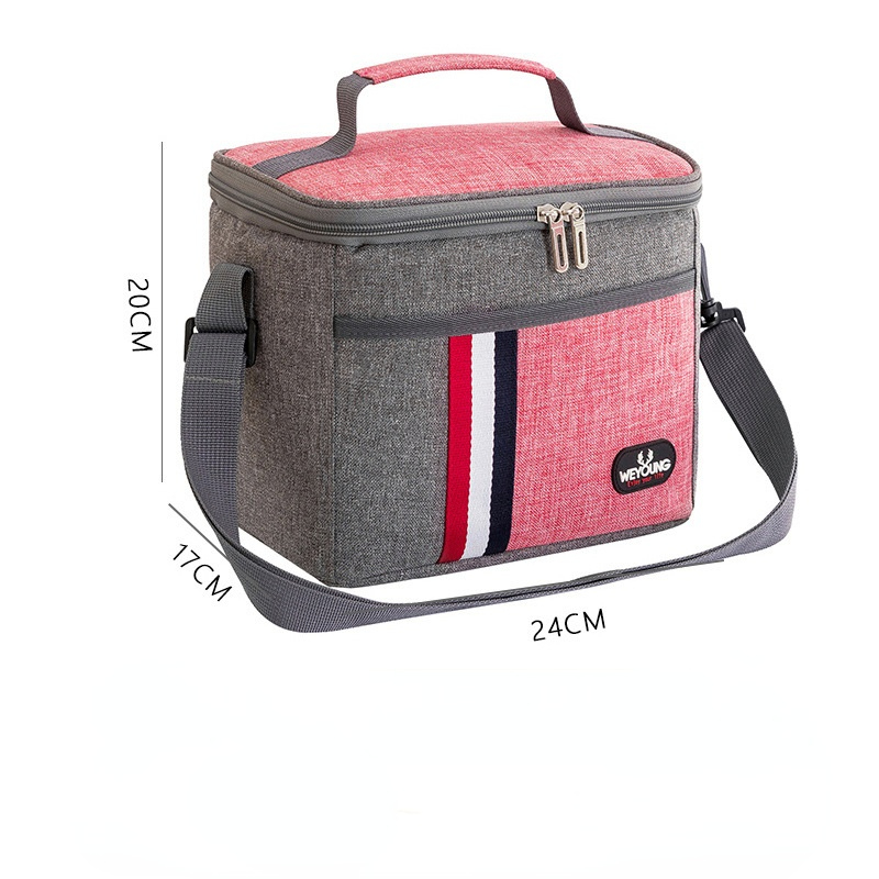 Insulated Lunch Box Men Women Travel Portable Camping Picnic Bag Cold Food Cooler Thermal Bag Kids Insulated Case with Strap