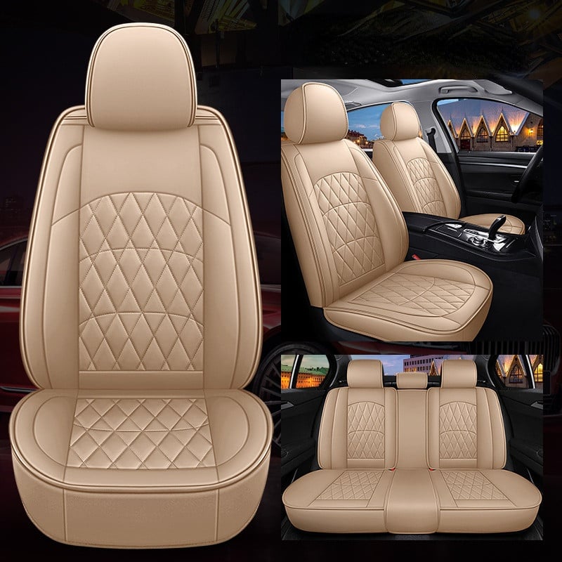 Car Seat Cover Waterproof PU Leather Automobile Seat Cushion Universal Wear-Resistant Seat Protector Pad Car Accessories