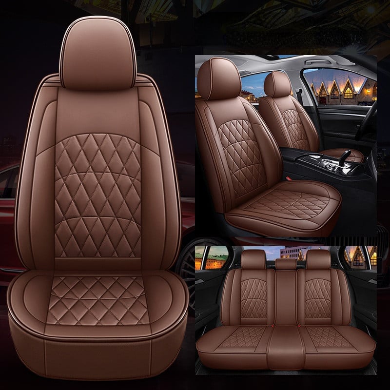 Car Seat Cover Waterproof PU Leather Automobile Seat Cushion Universal Wear-Resistant Seat Protector Pad Car Accessories