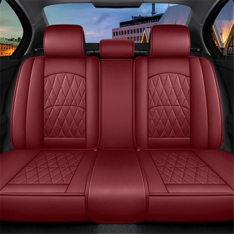 Car Seat Cover Waterproof PU Leather Automobile Seat Cushion Universal Wear-Resistant Seat Protector Pad Car Accessories