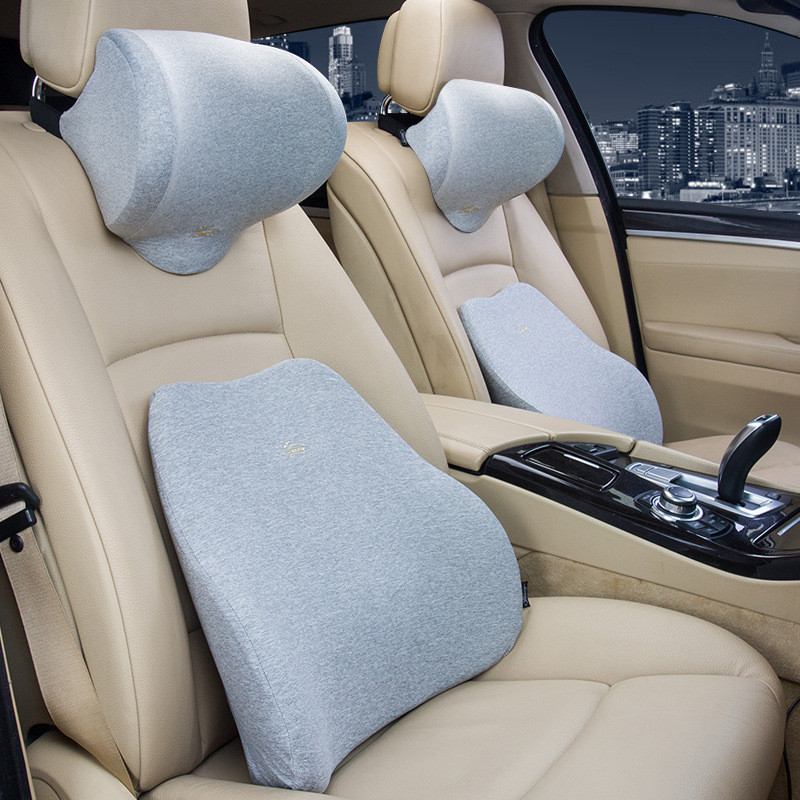 Car Seat Headrest Pillow Neck Lumbar Support Pillow For Car Travel Pillow Soft Seat Back Support Waist Pillow Car Accessories