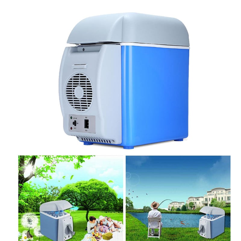 7.5L Mini Car Fridge Refrigerator Cooler Warmer Portable Freezer for Home Car Office RV Boat Compact Auto Compressor