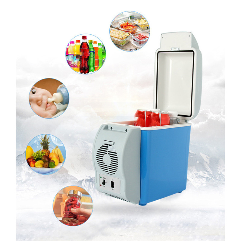7.5L Mini Car Fridge Refrigerator Cooler Warmer Portable Freezer for Home Car Office RV Boat Compact Auto Compressor