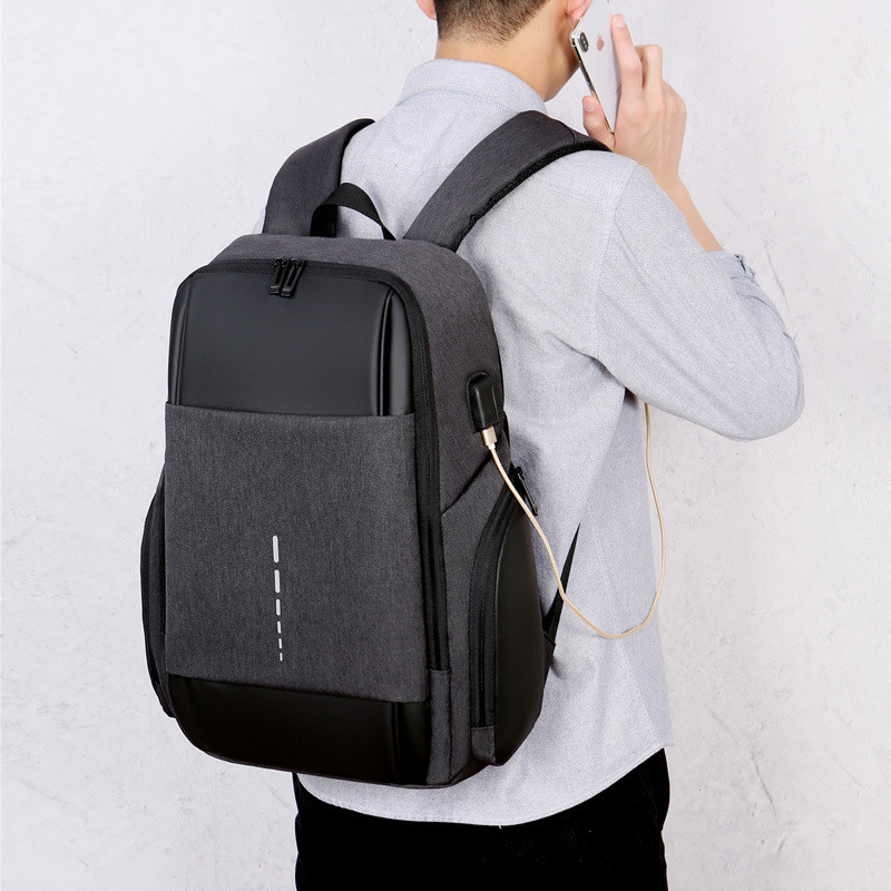 Fashion Men USB Charging Laptop Backpack Business Backpacks Travel Large Capacity Oxford Male Bags Student Rucksack