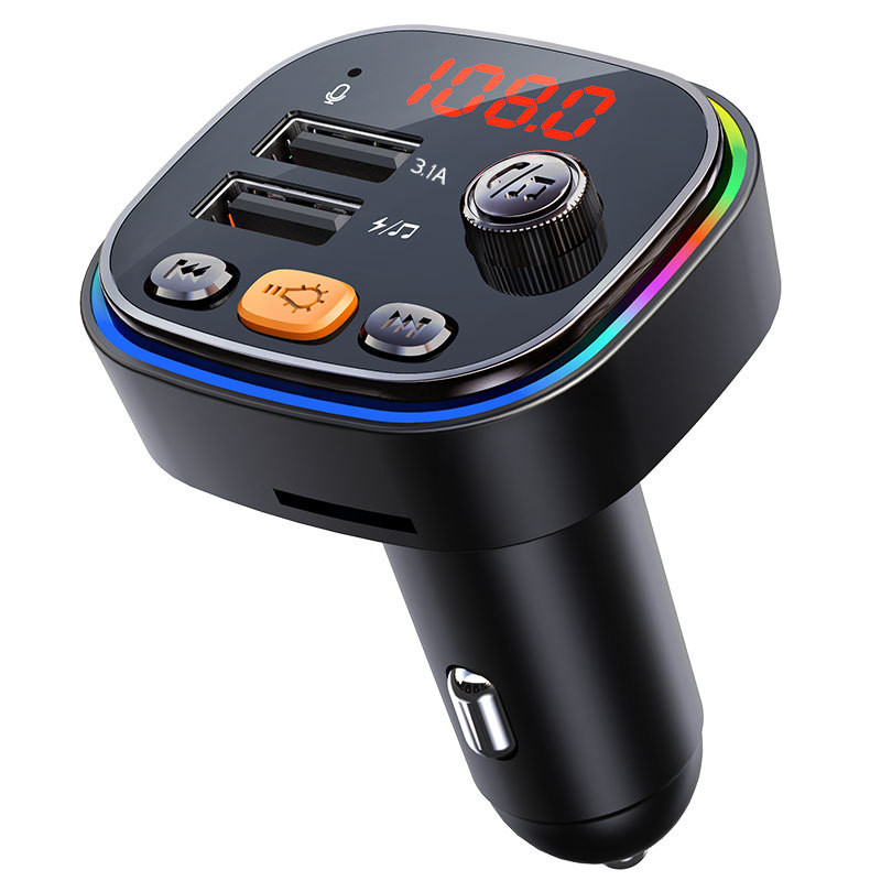 Car Bluetooth 5.0 FM Transmitter 3.1A Fast Charger Car MP3 Player Music Handsfree Modulator With TF U Auto Accessories