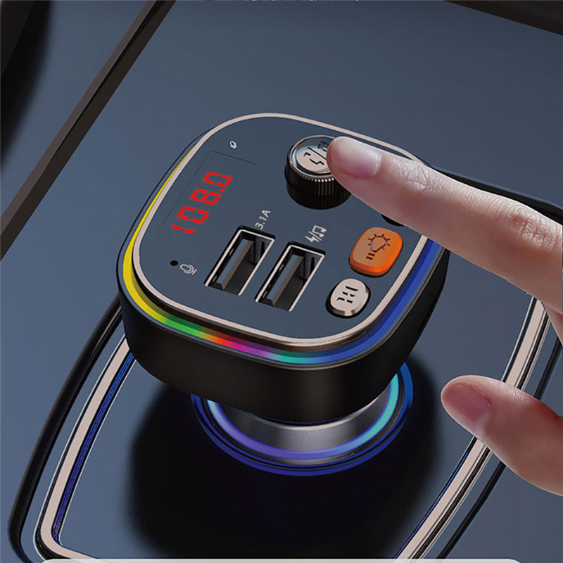 Car Bluetooth 5.0 FM Transmitter 3.1A Fast Charger Car MP3 Player Music Handsfree Modulator With TF U Auto Accessories