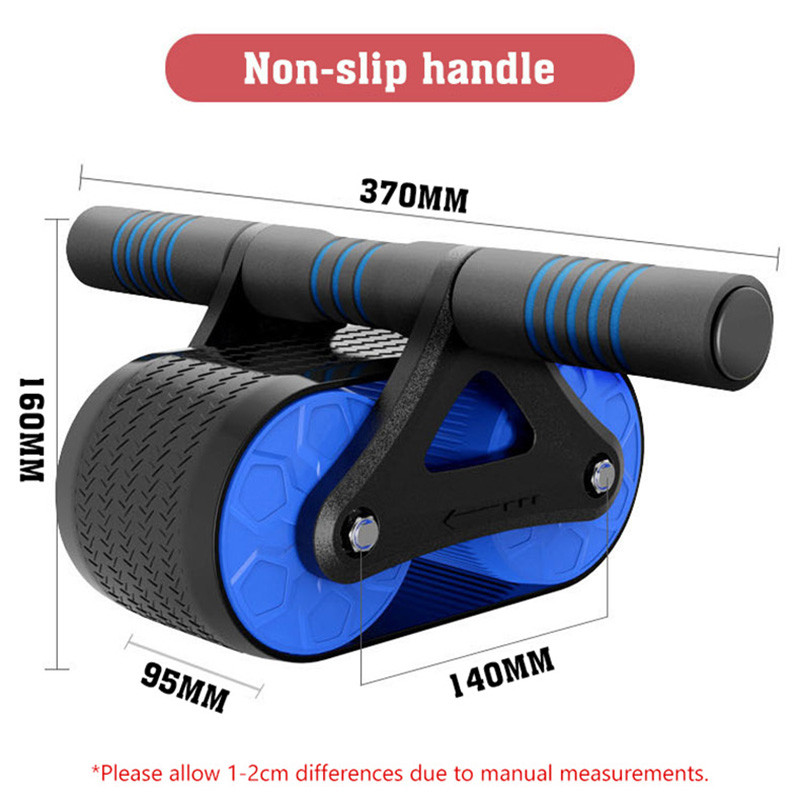 Double Wheel Abdominal Exerciser Women Men Automatic Rebound Ab Wheel Roller Waist Trainer Gym Sports Home Exercise Devices
