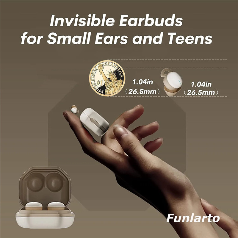 Mini Bluetooth Headphones Invisible Sleep Wireless Earbuds Noise Reduction Waterproof Earphones Build-in Mic In Ear Headset