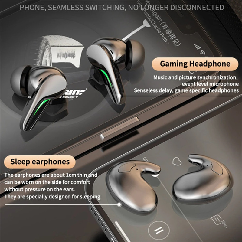 New TWS Wireless Headphones Couple Noise Canceling Earbuds Bluetooth Earphones HD Stereo Sports Waterproof Headset With Mic