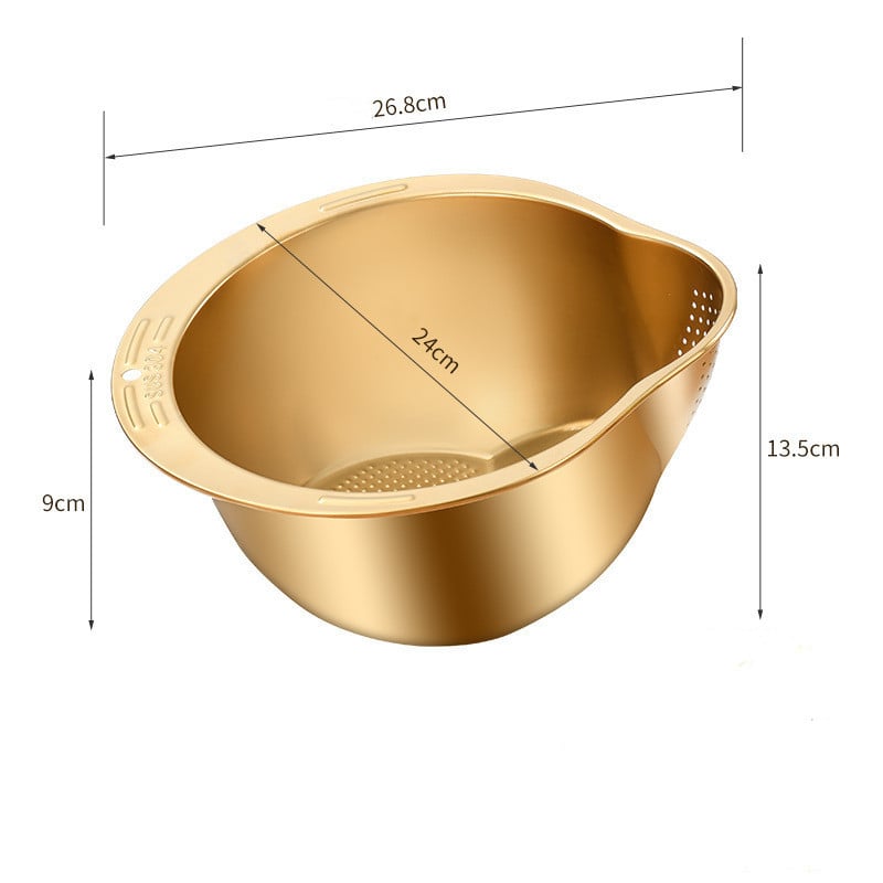 Rice Cleaner Strainer Rice Washing Filter Strainer Basket 304 Stainless Steel Fruit Vegetable Bowl Drainer Home Kitchen Supplies