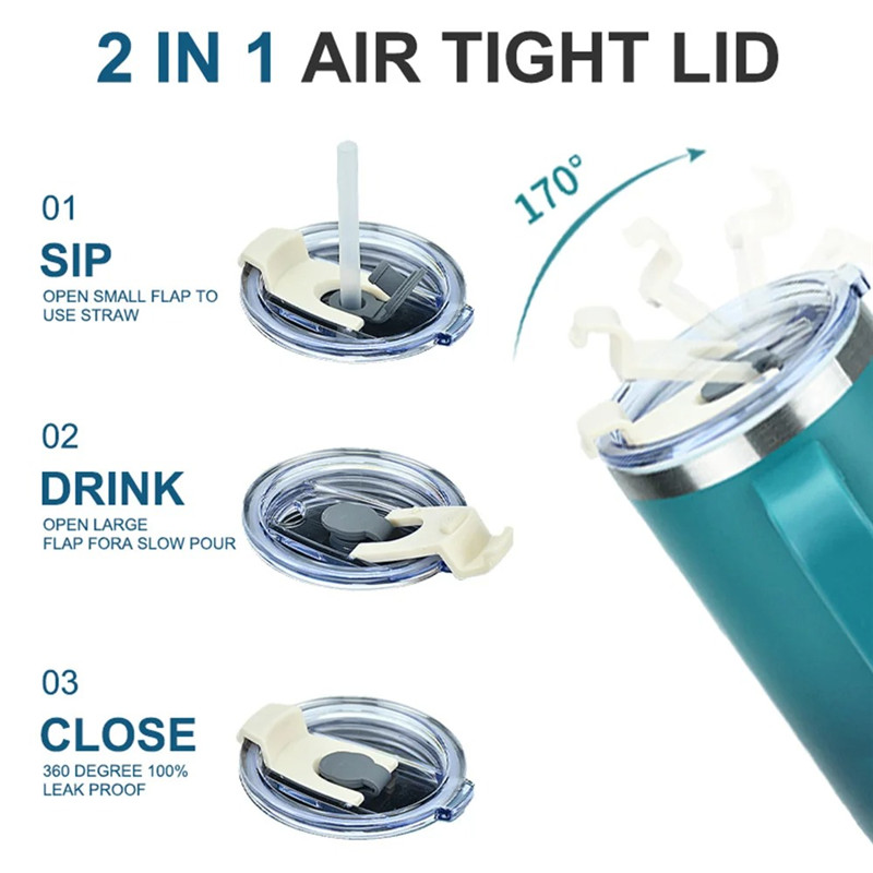 30oz/40oz Mug With Lid and Straw Stainless Steel Vacuum Mug Tumbler Keep Cold and Hot Leak Proof Bottle Kettle Travel Coffee Cup