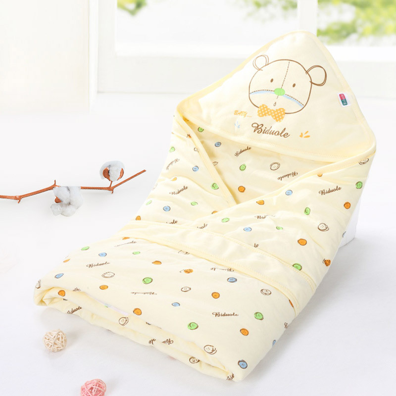 Newborn Baby Blankets Anti-kick Baby Sleeping Bag Cotton Baby Muslin Blankets Cartoon New born Swaddle Blanket Wrap Bed Quilt