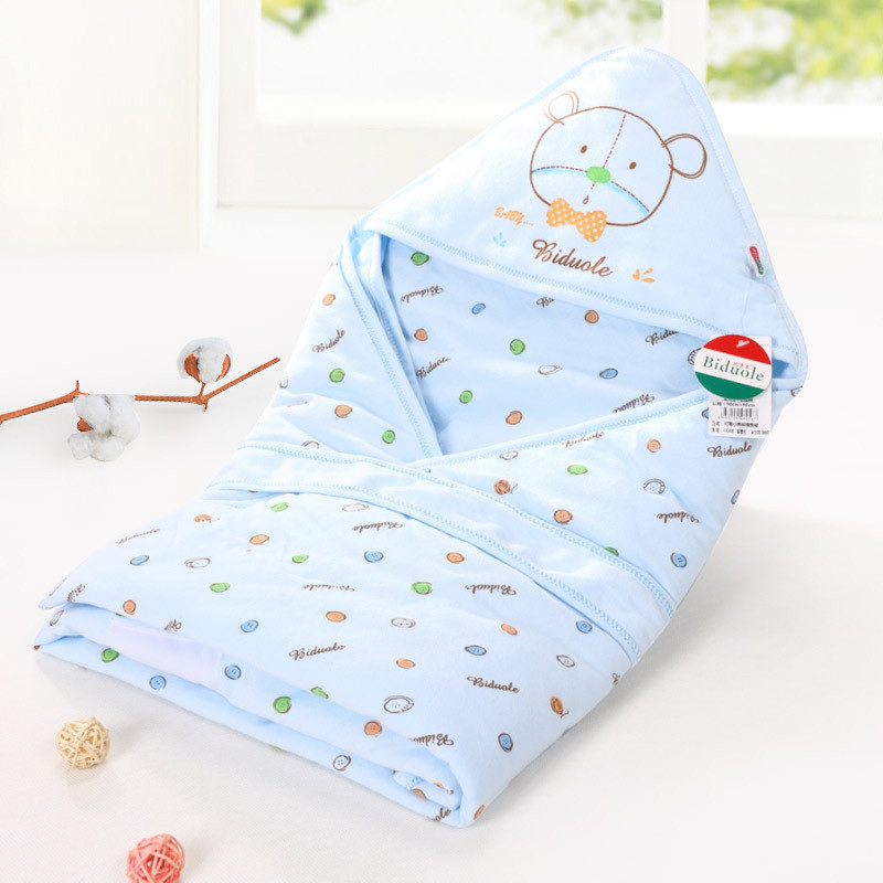 Newborn Baby Blankets Anti-kick Baby Sleeping Bag Cotton Baby Muslin Blankets Cartoon New born Swaddle Blanket Wrap Bed Quilt