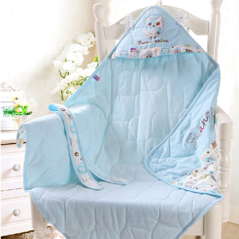 Baby Blanket & Swaddling Newborn Super Soft Cotton Square Envelop Swaddle Hooded Sleepsack Quilt Infant Bedding Blankets