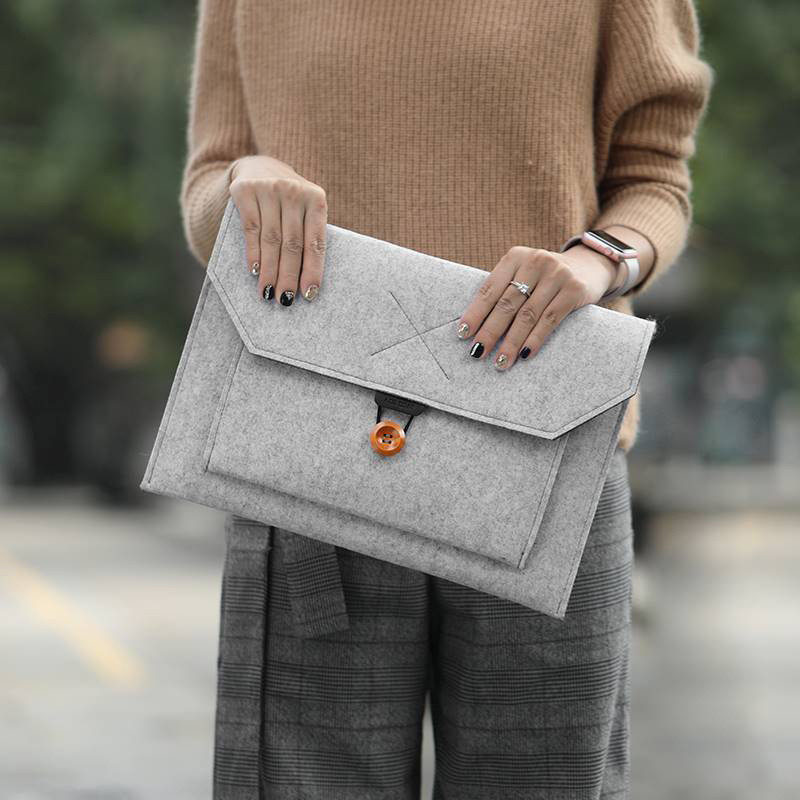 11/12/13/14/15 Laptop Sleeve Felt Ultralight Notebook Tablet iPad Case Multi-pocket Pouch Bag Briefcases for Apple Macbook/ Asus