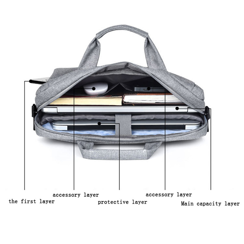 13 14 15 Inch Laptop Bag for Macbook Air Pro 13 15 Notebook Shoulder Crossbody Handbag Briefcase Waterproof Business Bags