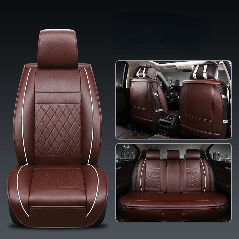 Universal Car Seat Covers PU Leather Auto Seat Cover Protector Front  Rear Seat Back Cushion Pad Mat Backrest Car Accessories