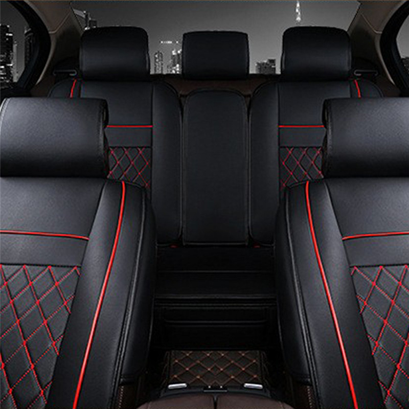 Universal Car Seat Covers PU Leather Auto Seat Cover Protector Front  Rear Seat Back Cushion Pad Mat Backrest Car Accessories