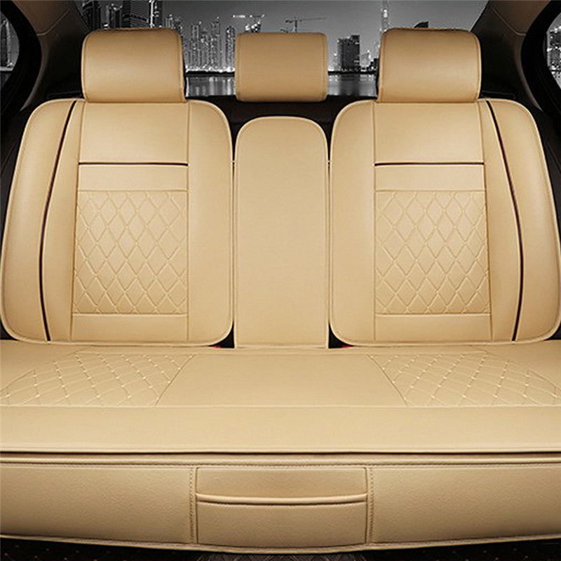 Universal Car Seat Covers PU Leather Auto Seat Cover Protector Front  Rear Seat Back Cushion Pad Mat Backrest Car Accessories