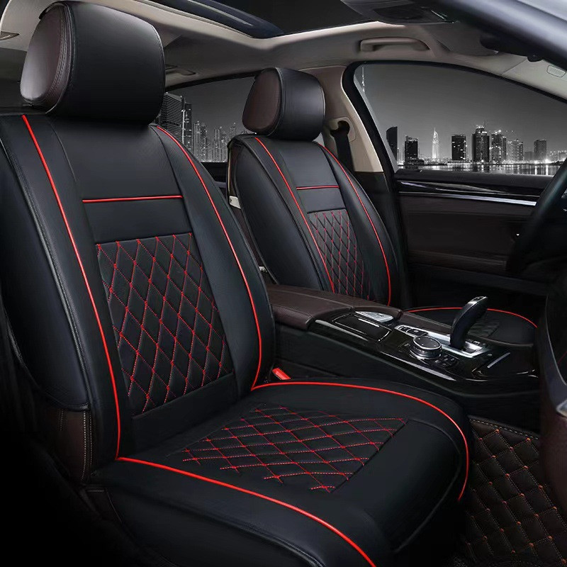 Universal Car Seat Covers PU Leather Auto Seat Cover Protector Front  Rear Seat Back Cushion Pad Mat Backrest Car Accessories
