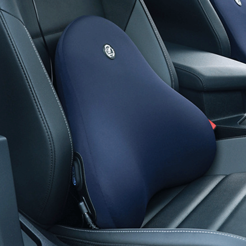 Electric Massage Car Headrest Memory Foam Lumbar Pillow Neck Pillow Lumbar Set Car Seat Cervical Vertebra Pillows Back Support