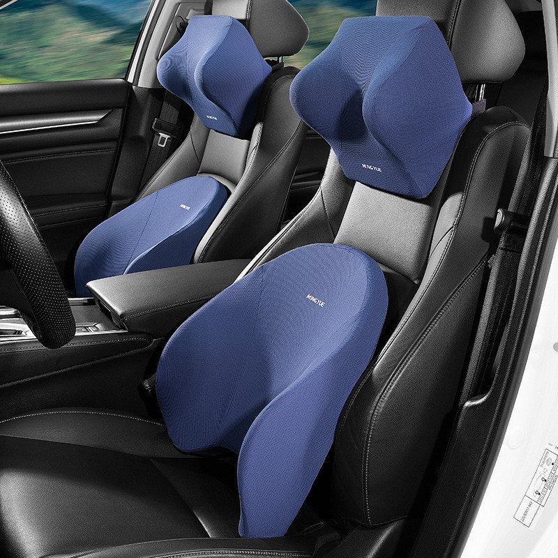 Car Headrest Lumbar Support Headrest Neck Pillow Auto Seat Head Support Soft Memory Cotton Neck Headrest Pillow Car Accessories