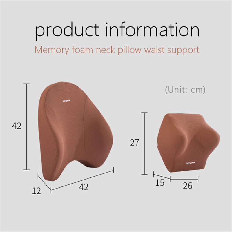 Car Headrest Lumbar Support Headrest Neck Pillow Auto Seat Head Support Soft Memory Cotton Neck Headrest Pillow Car Accessories