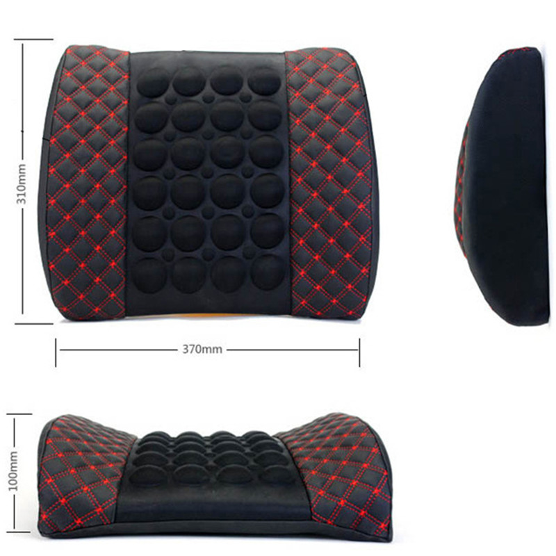 Car Massage Lumbar Support Cushion Electric Car Neck Pillow Safety Seat Head Neck Auto Seat Back Cushion Waist Headrest Support