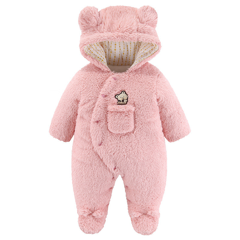 Newborn Baby Romper Winter Warm Coral Fleece Baby boys girls clothes Animal Overall Baby Boy Girl Rompers jumpsuit 0-12M