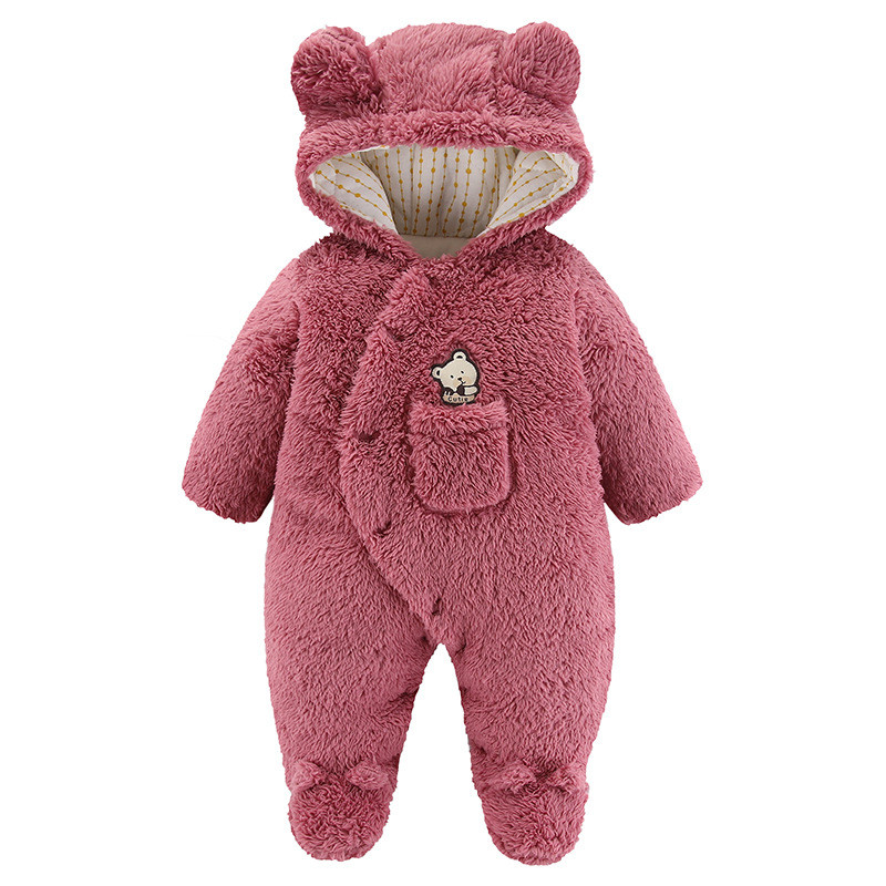 Newborn Baby Romper Winter Warm Coral Fleece Baby boys girls clothes Animal Overall Baby Boy Girl Rompers jumpsuit 0-12M