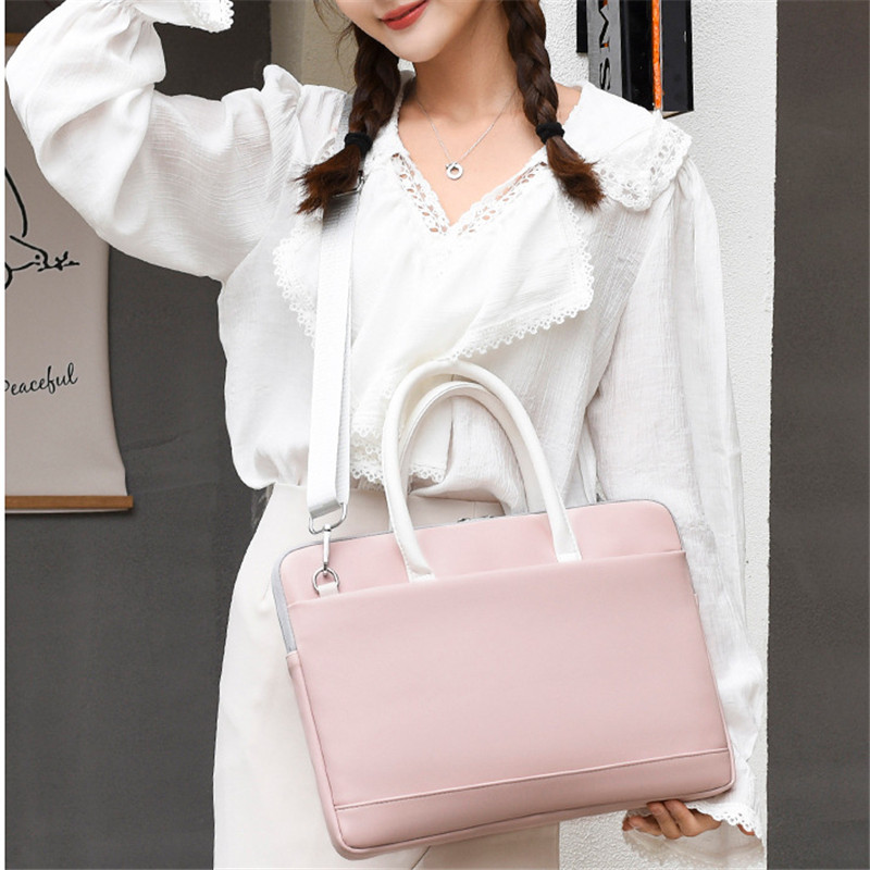 Women Laptop Bag PU Leather 13 14 15.6 Inch Laptop Sleeve Case For Macbook Air Pro Notebook Bags Carrying Handbag Tablet Cover