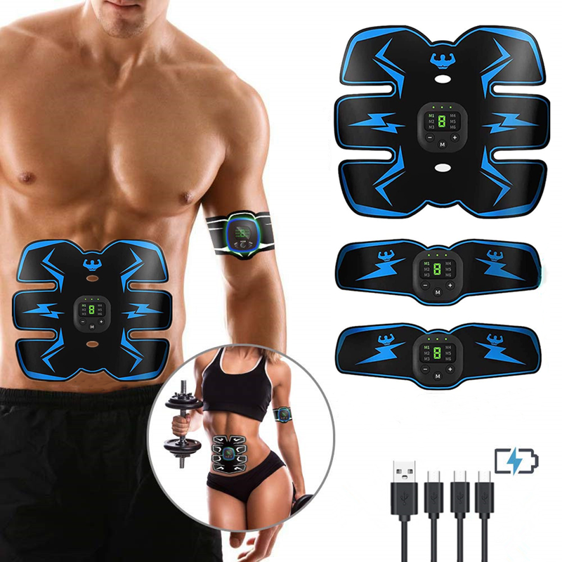 Wireless Abdominal Muscle Stimulator Trainer EMS Muscle Stimulation Machine Fitness Massage Smart Electric Body Massager