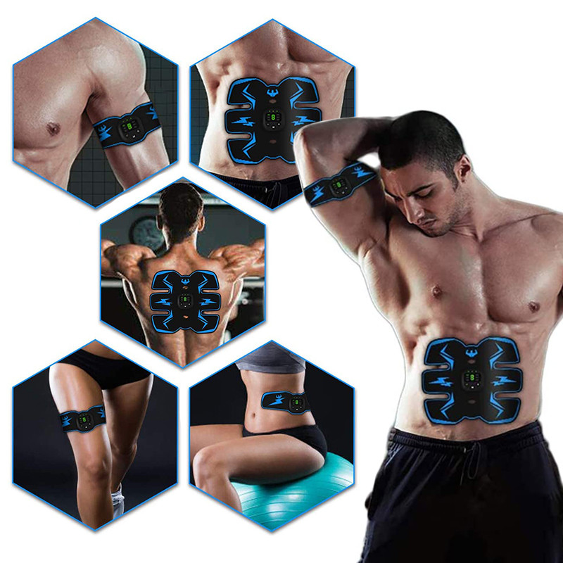 Wireless Abdominal Muscle Stimulator Trainer EMS Muscle Stimulation Machine Fitness Massage Smart Electric Body Massager
